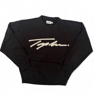 Black Topman Signature Logo Crewneck Sweatshirt - Size S